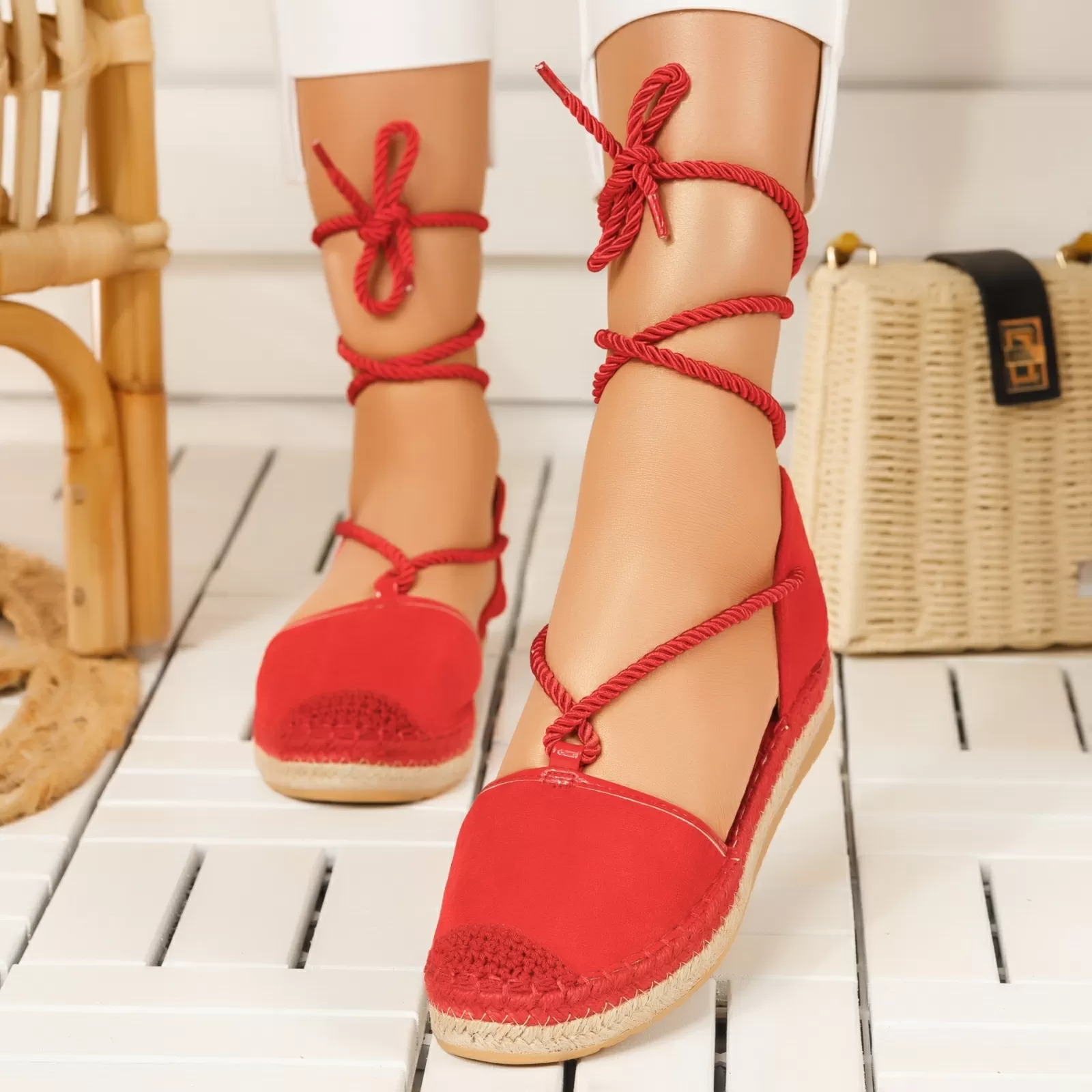 Piros espadrilles Filip #4478M