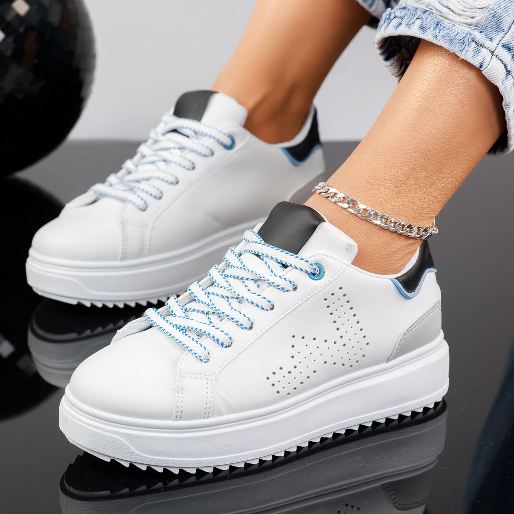 Дамски спортни обувки Fiona Бяло/черен #13595