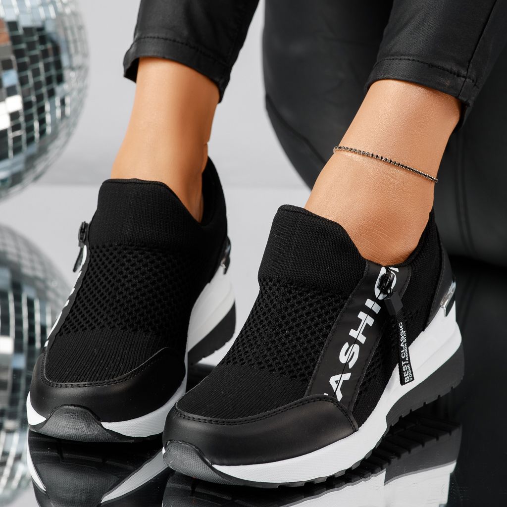 Brynn Női Fekete Sportcipő Platformmal #13608