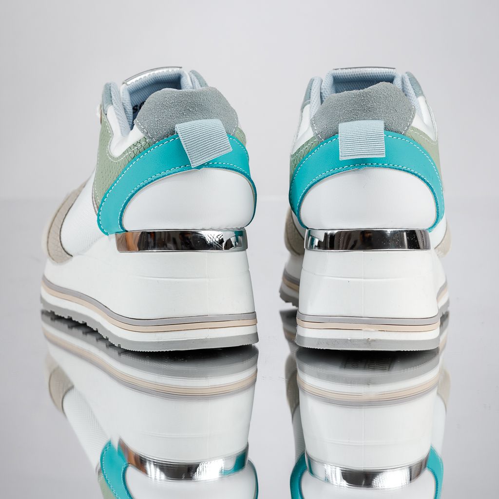 Дамски спортни обувки Banks Бяло/Зелено #13656
