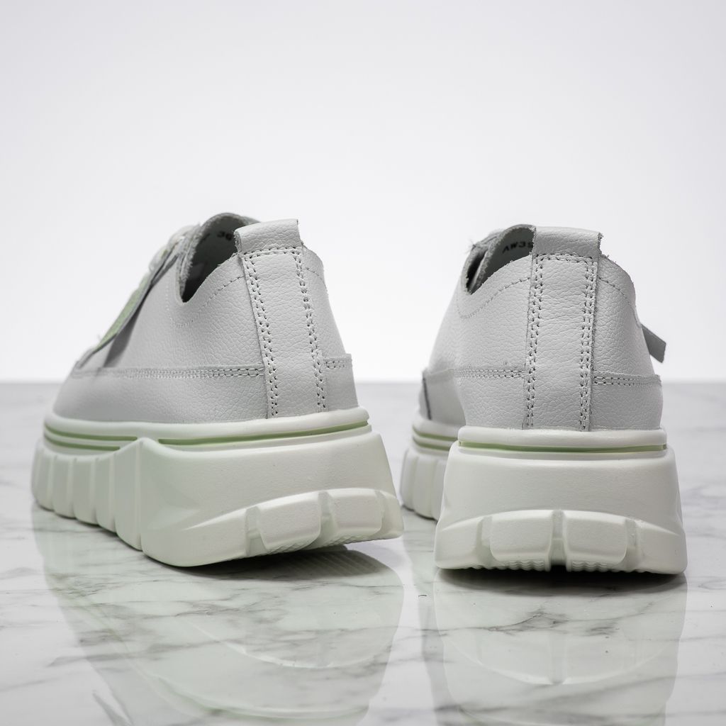 Дамски спортни обувки Изработени от естествена кожа Rylee Бяло #13912