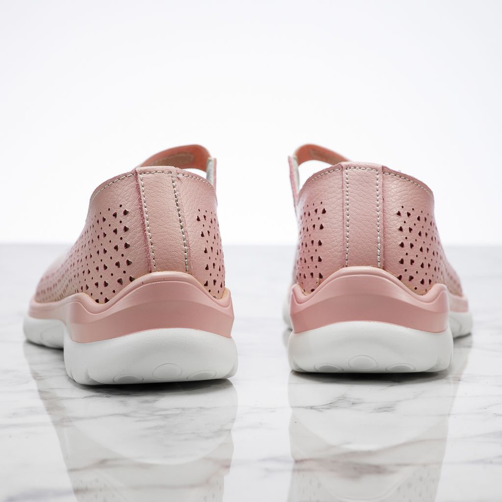 Дамски обувки Изработени от естествена кожа С перфорации Rick Розово #13875