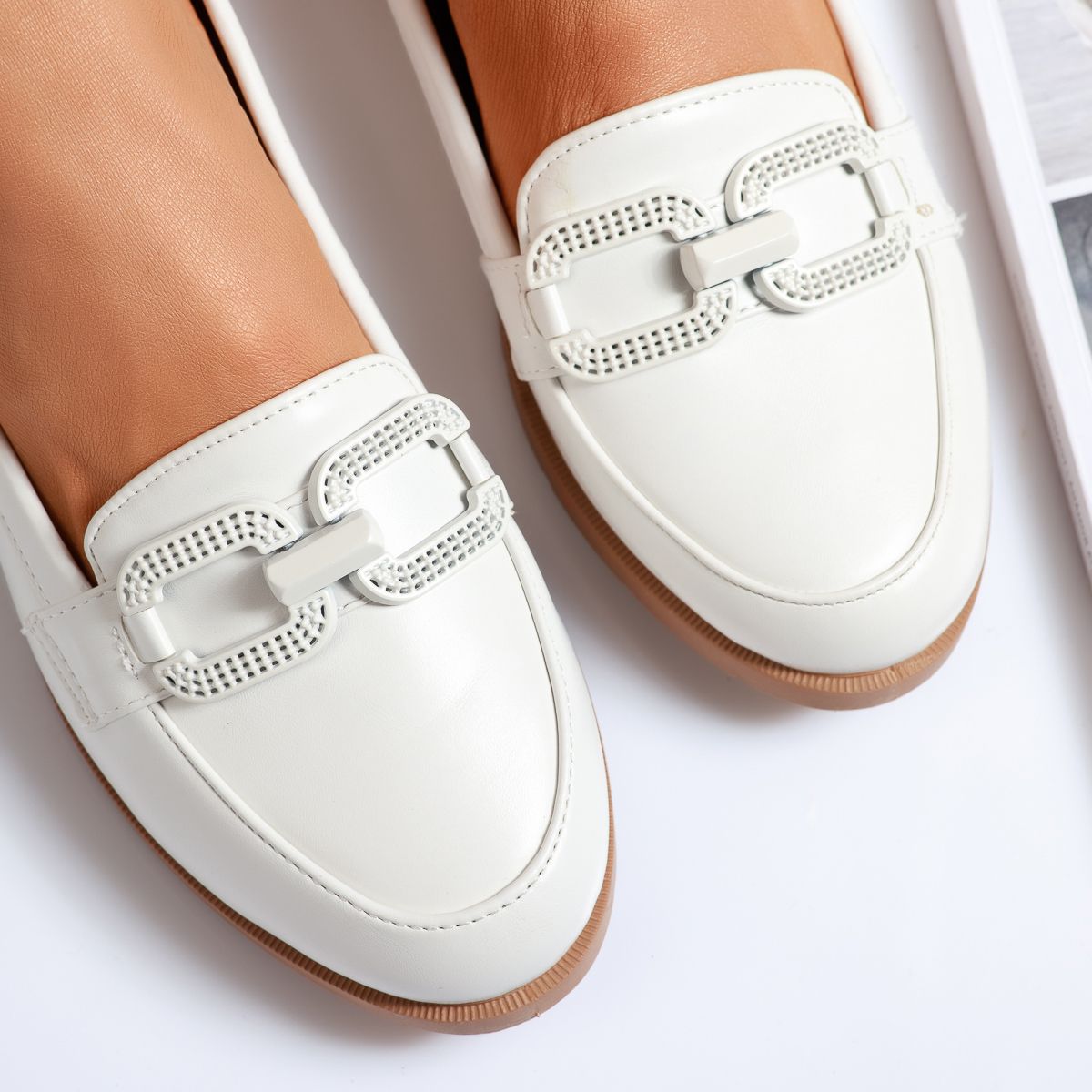 Обувки за балеринки  Lethia Бяло #14031
