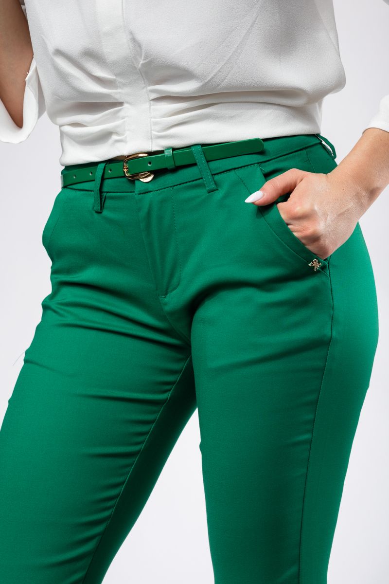 Всекидневен Дамски Панталон Rossa Зелени #A403