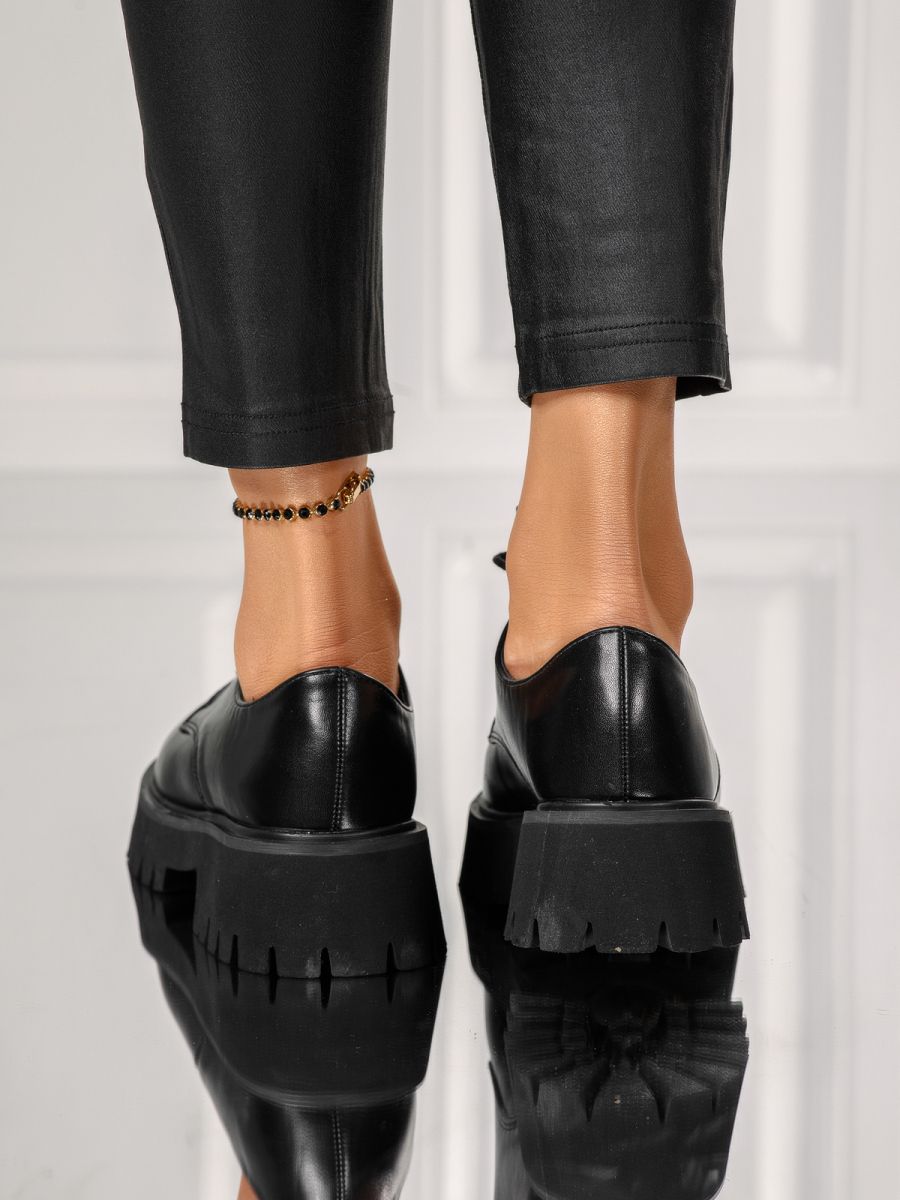 Всекидневни дамски обувки черни от еко кожа June #18295