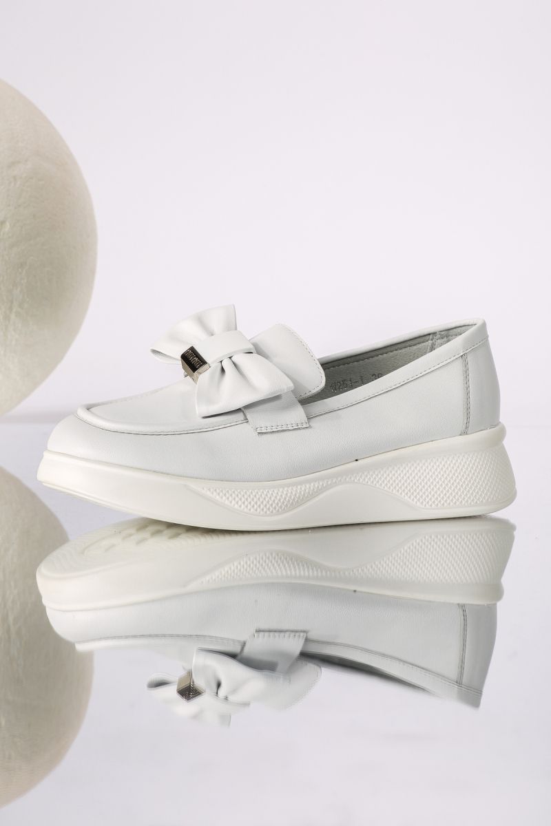 Всекидневни дамски обувки бели от еко кожа Ember #18292
