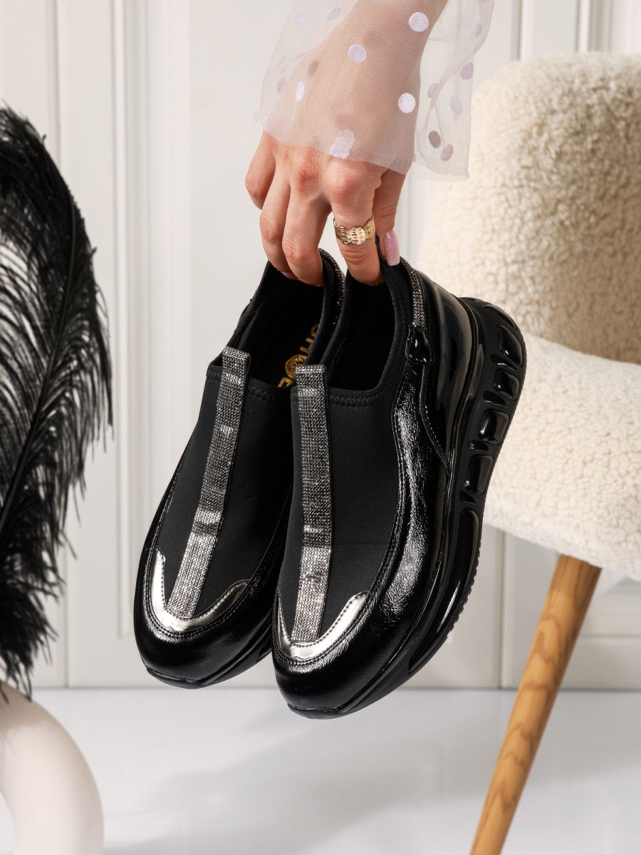 Всекидневни дамски обувки черни от еко кожа Candace #18510