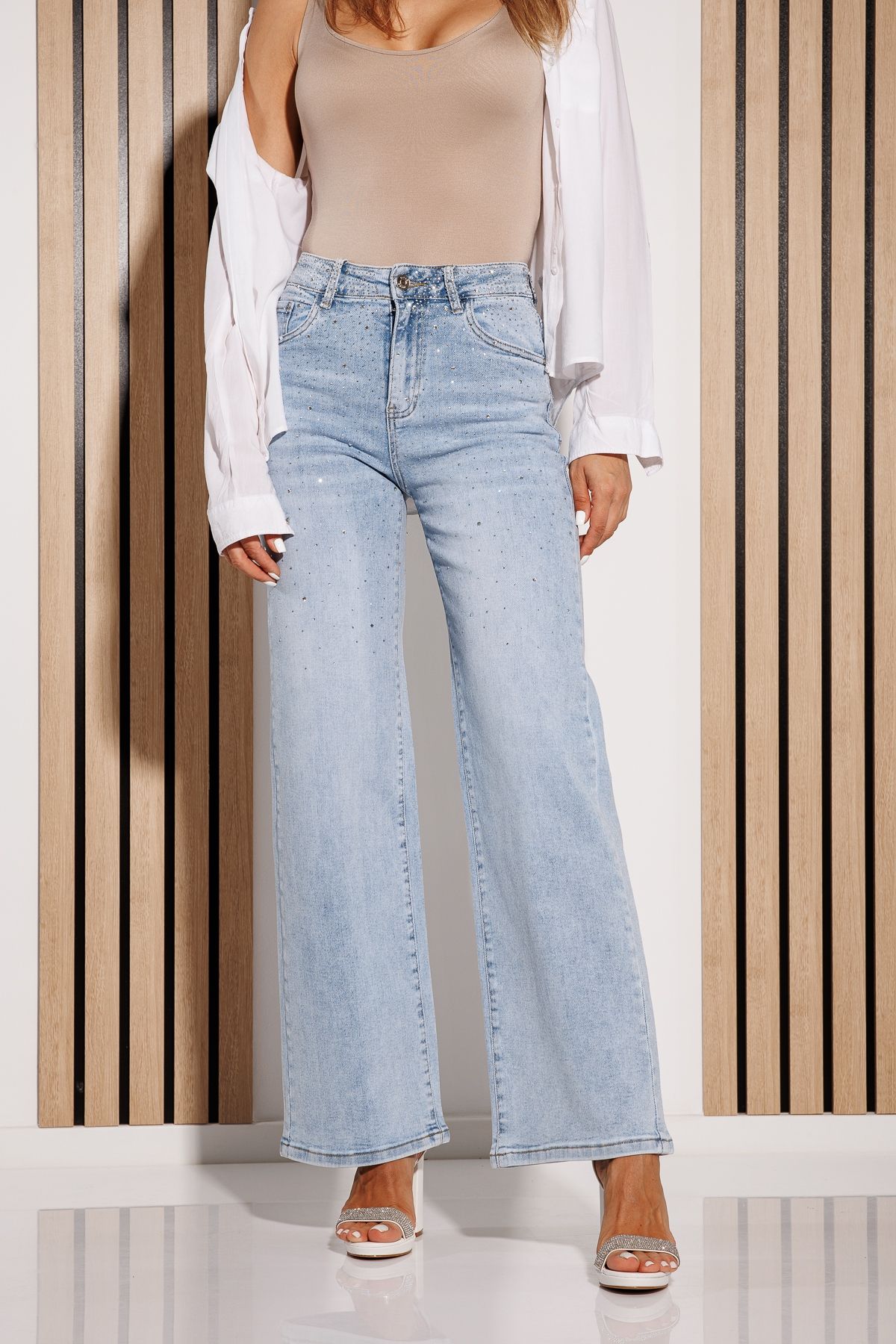 Női trapéz farmer Monica kék  #A1163