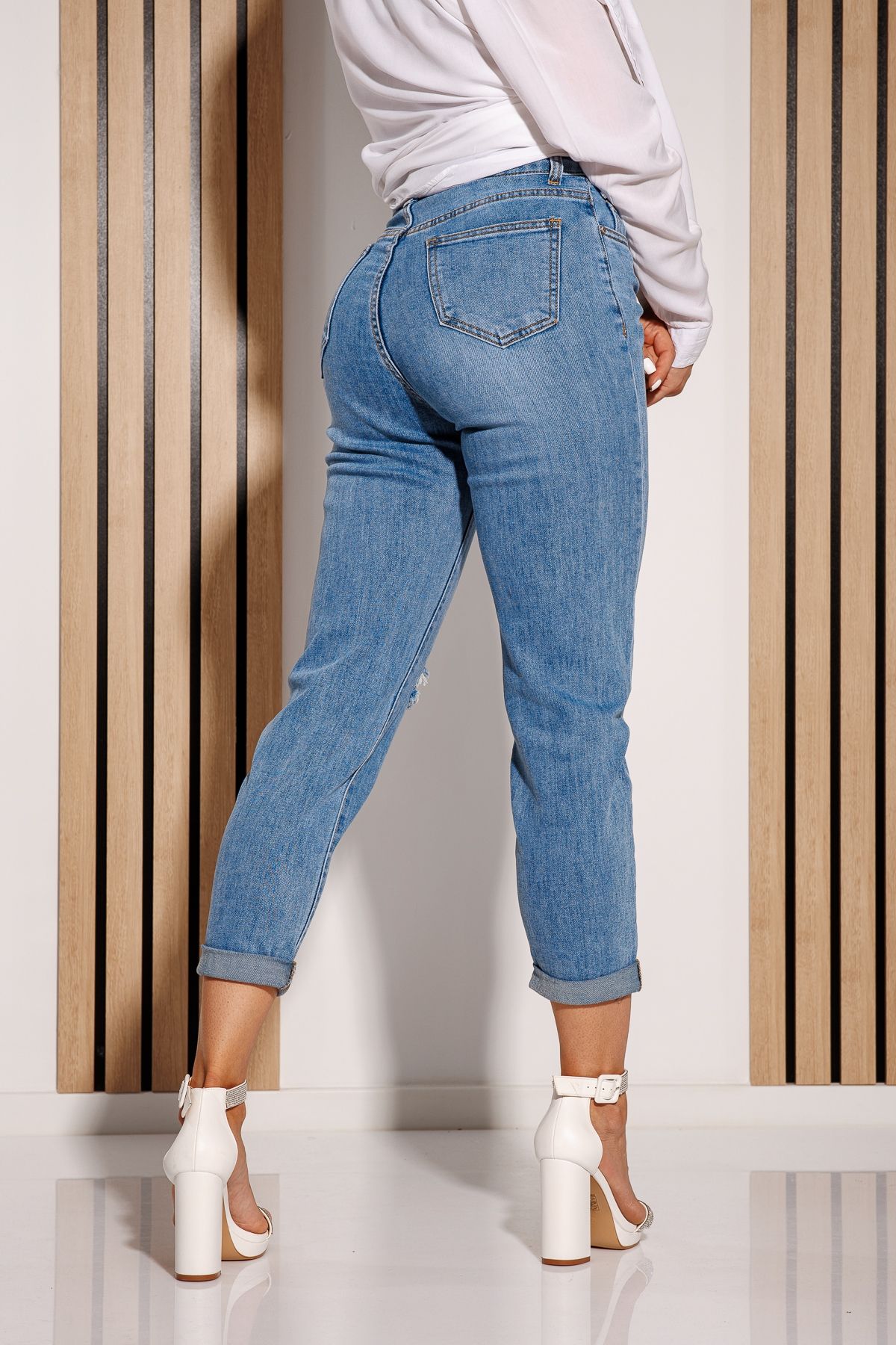 Női kék baggy fit farmer Aylani kék  #A1165