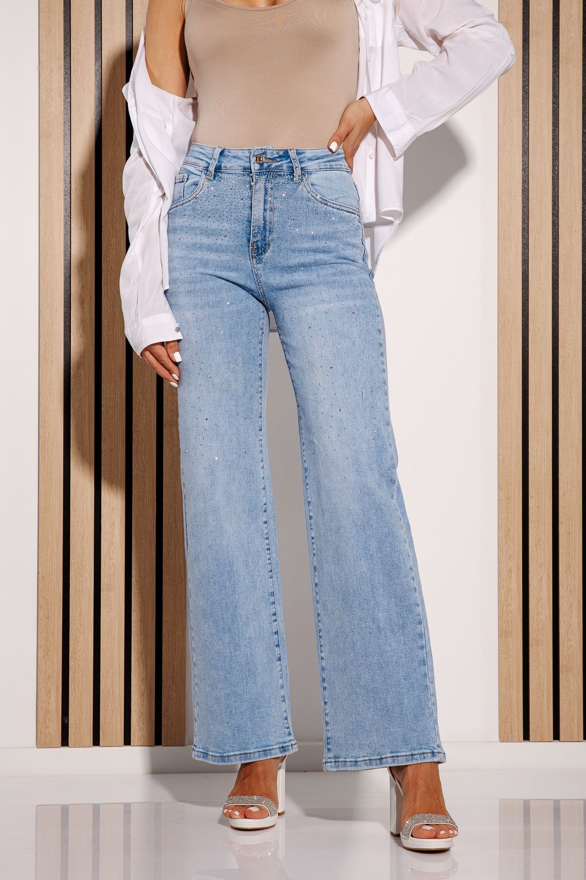 Női trapéz farmer Adina kék  #A1142
