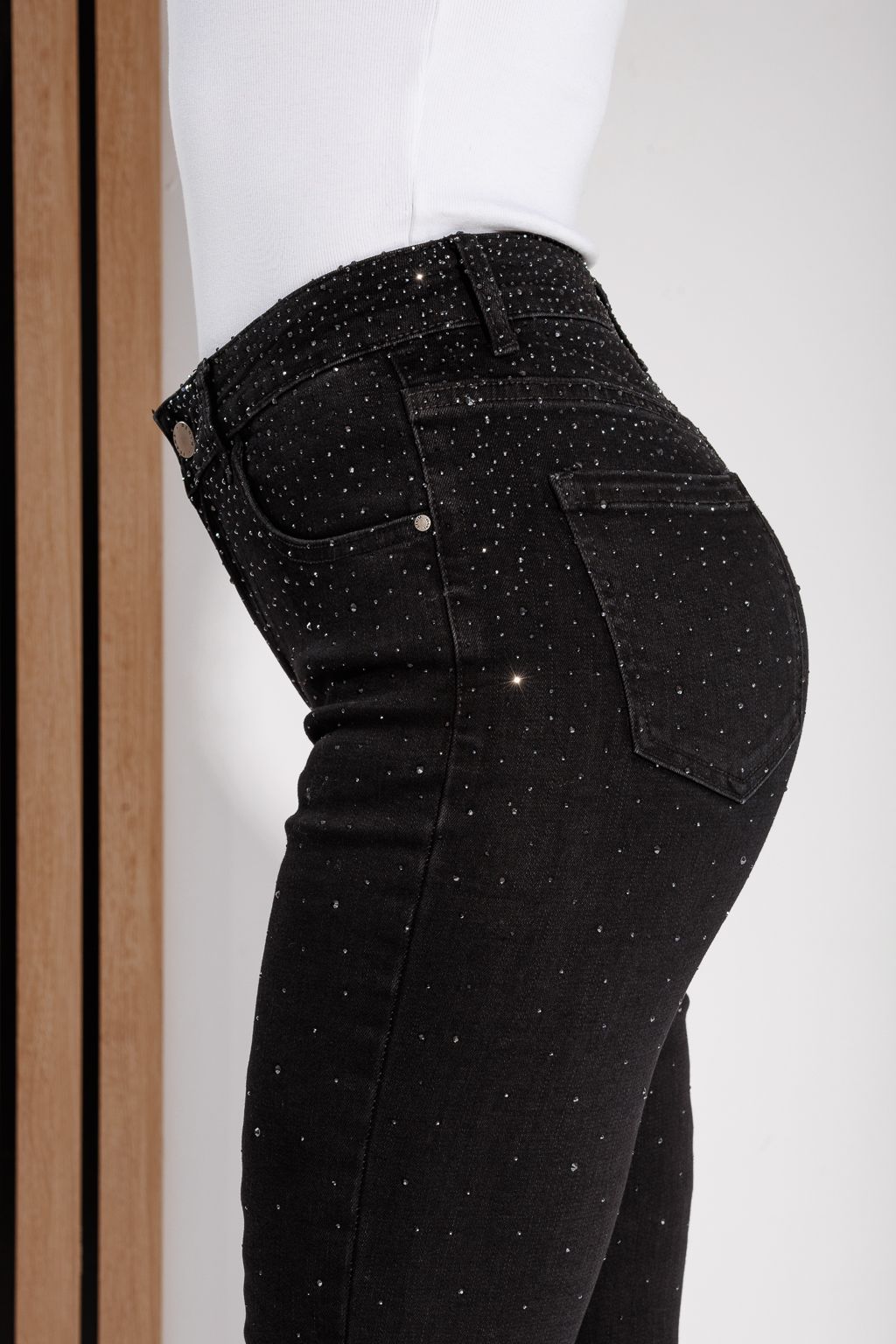Női skinny farmer Luna Fekete #A1172