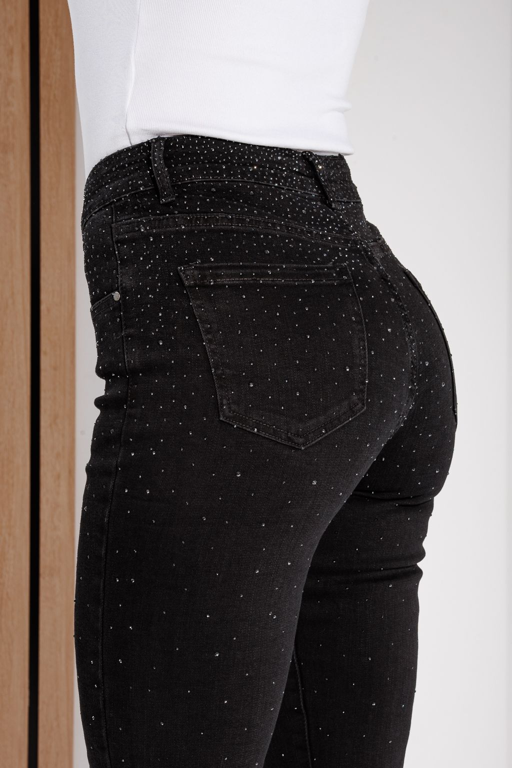 Női skinny farmer Luna Fekete #A1172