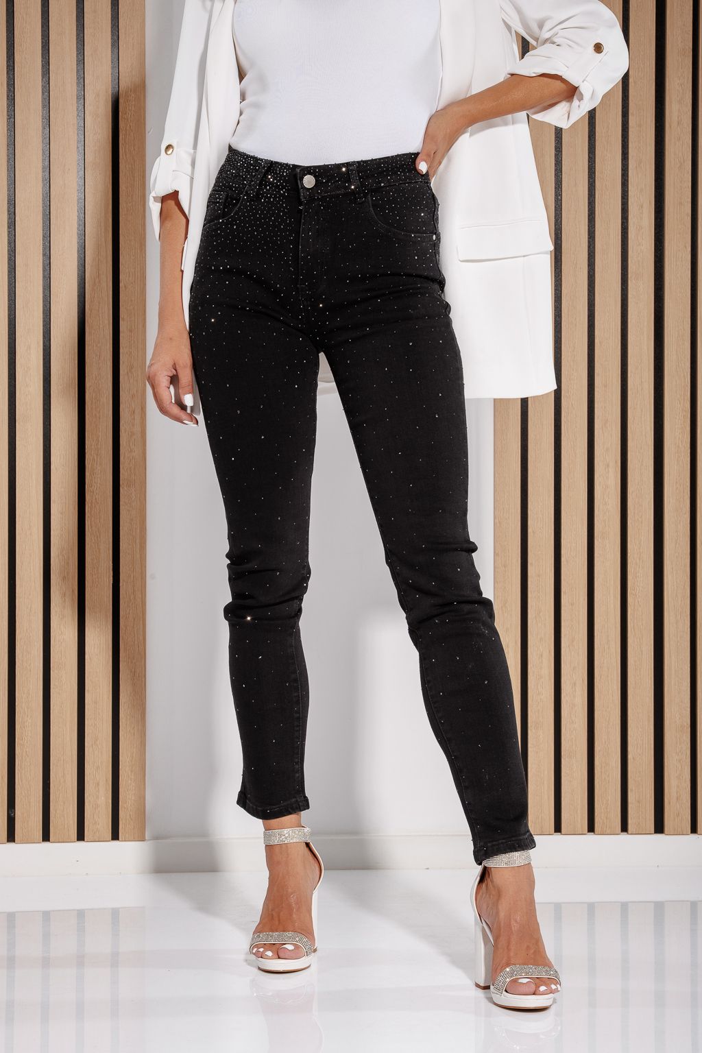 Női skinny farmer Luna Fekete #A1172