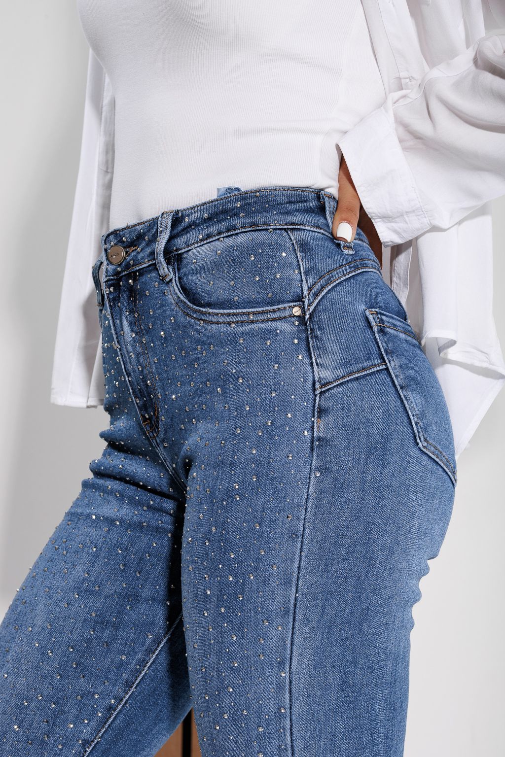 Női Push-Up Skinny Farmer Victoria Kék #A1184