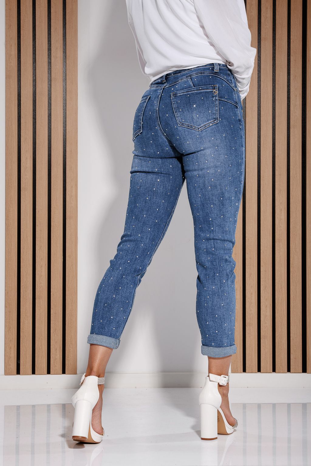 Selene női kék push-up skinny farmer #A1179
