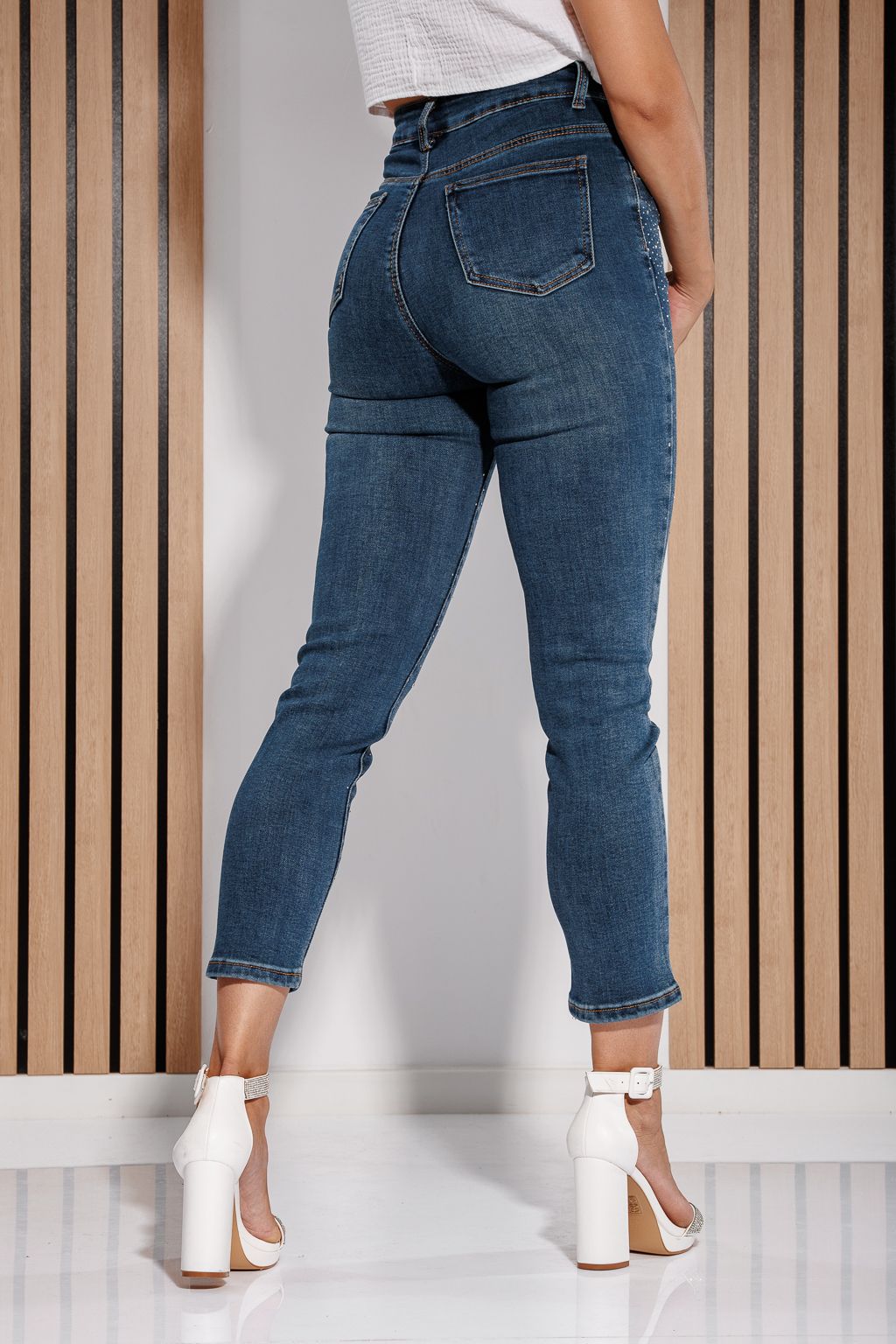 Női skinny farmer Luna kék #A1173