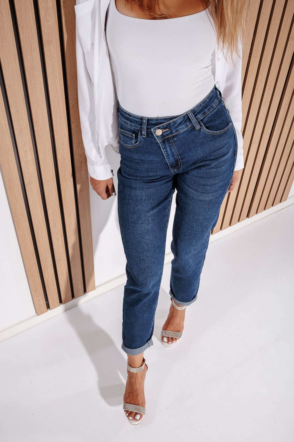 Női baggy fit farmer Naomi kék #A1188