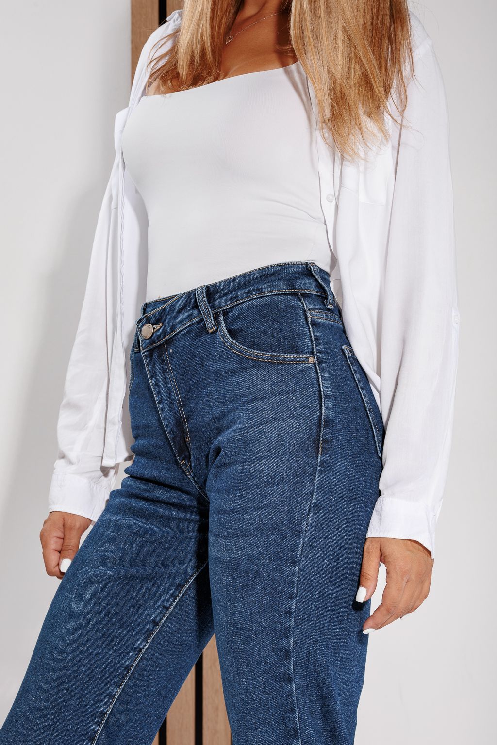 Női baggy fit farmer Naomi kék #A1188
