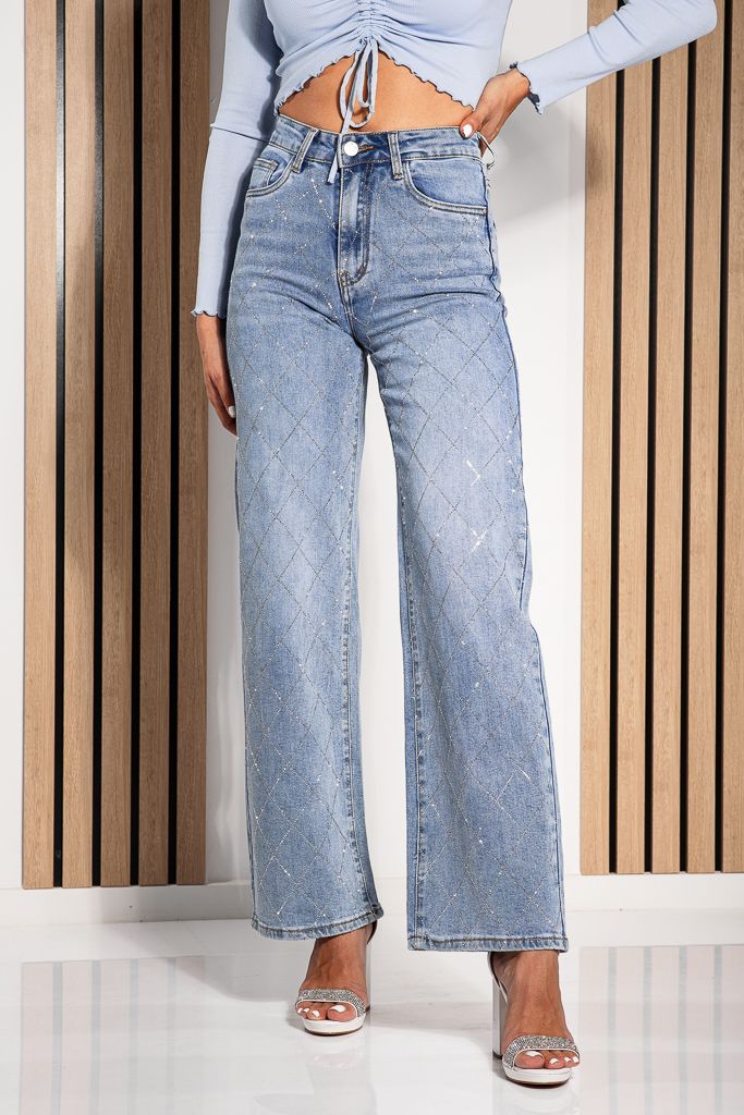 Farmer Wide Leg Fit női Jain Kék #A1229