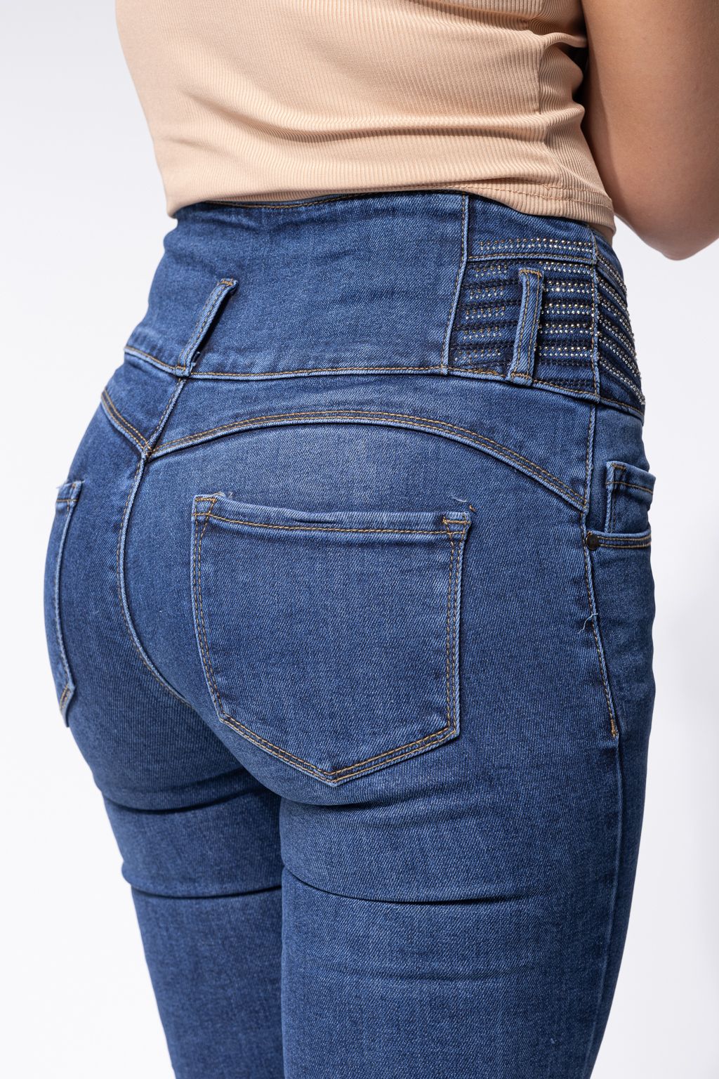 Victoria Kék Női Skinny Farmer PushUppal #A658