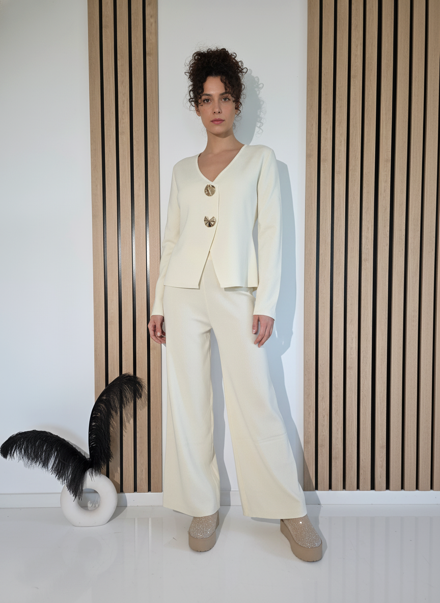 Női együttes bézs Cate 2 kötött darab #A1247