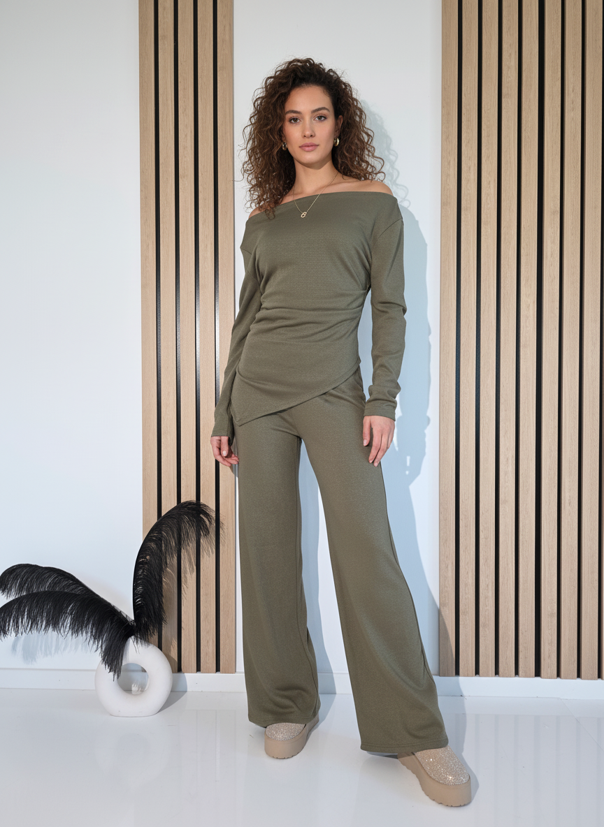 Női együttes zöldellő Flori 2 darab vatta #A1264