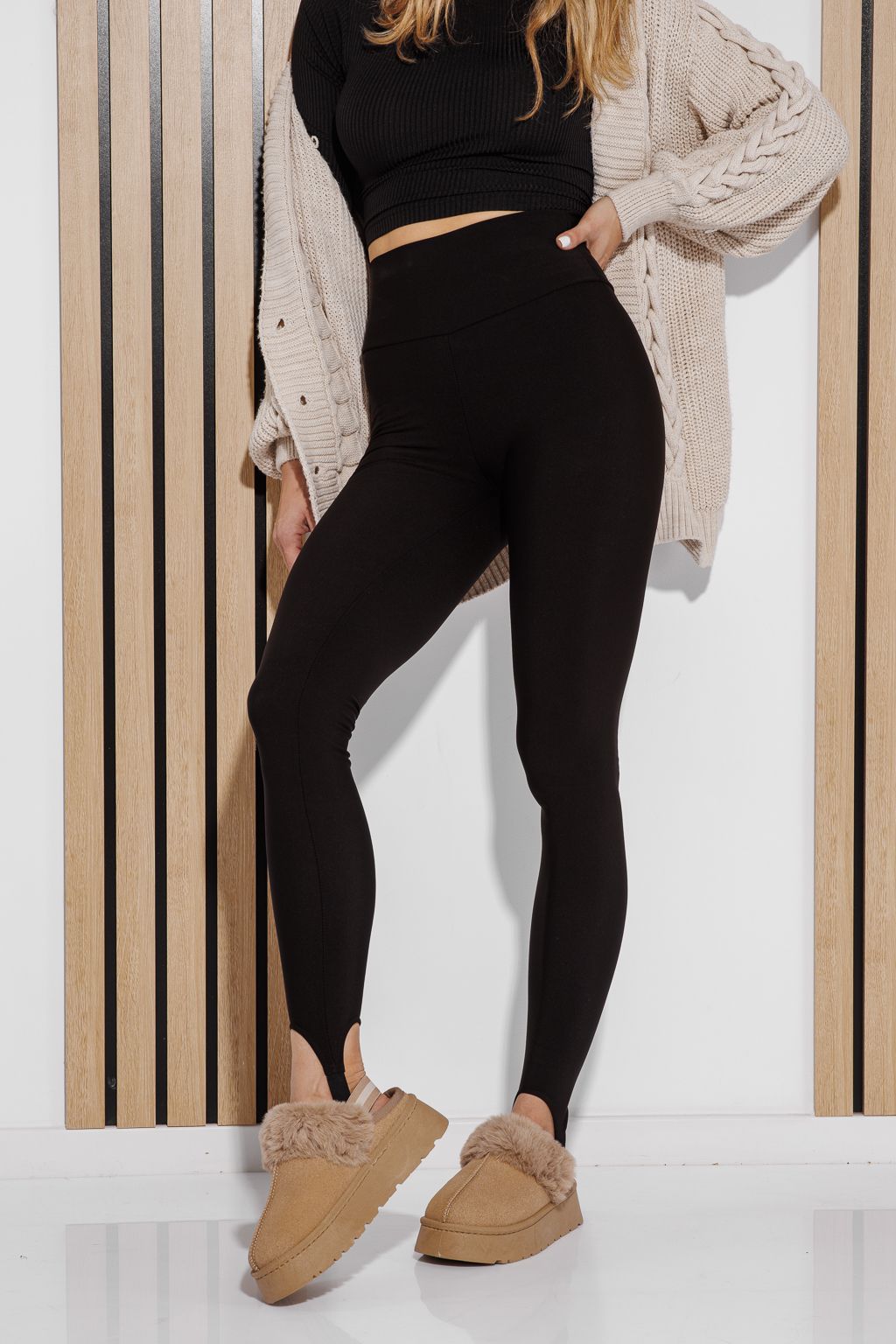 Női bélelt harisnyanadrág Marina2 Fekete #A1338