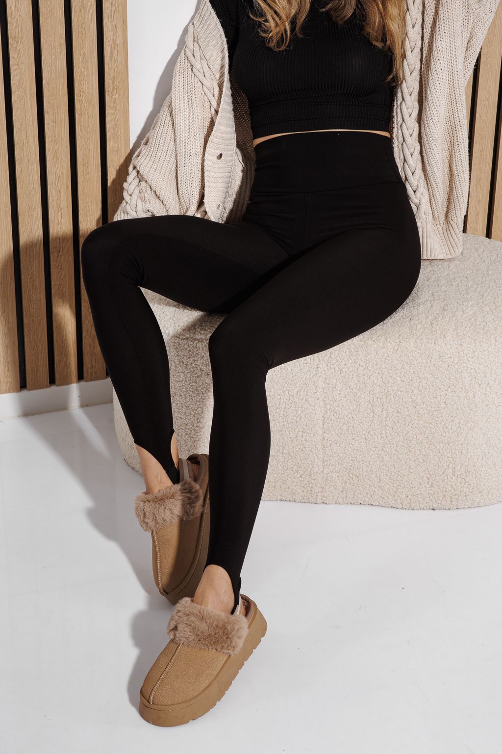 Női bélelt harisnyanadrág Marina2 Fekete #A1338