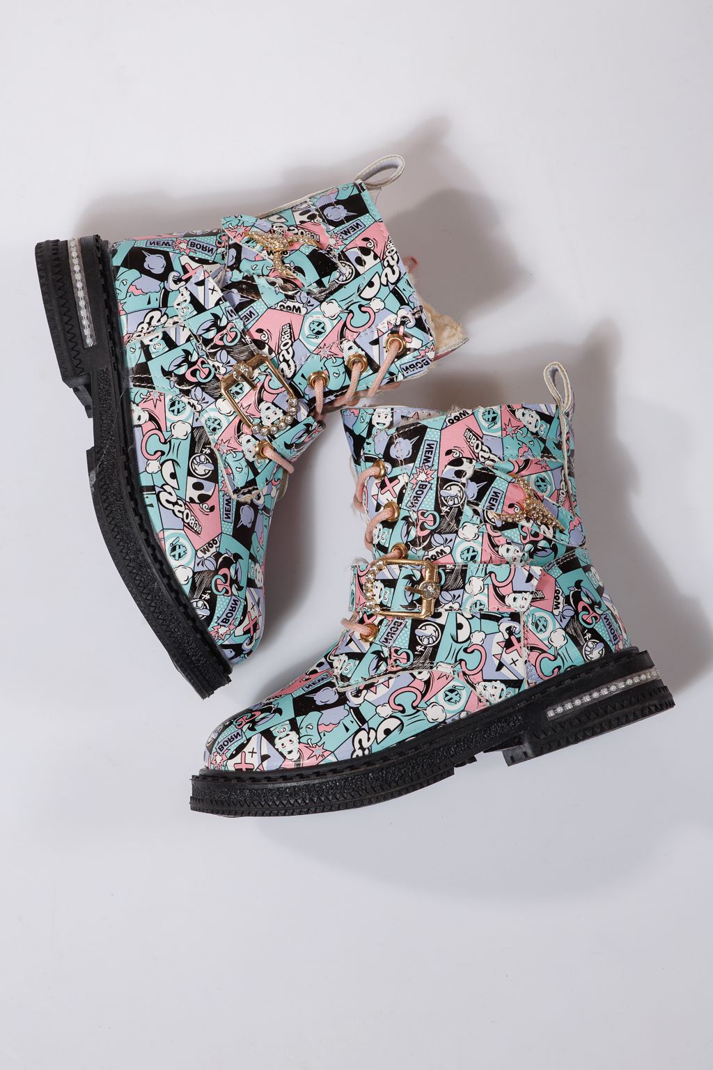 Szőrme csizma lányoknak Rózsaszín  öko bőrből készült Eliza #23128