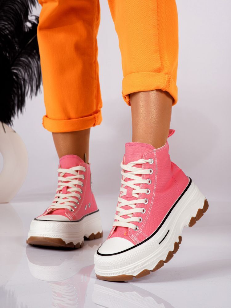 Női rózsaszín textil tornacipő Seline #24183