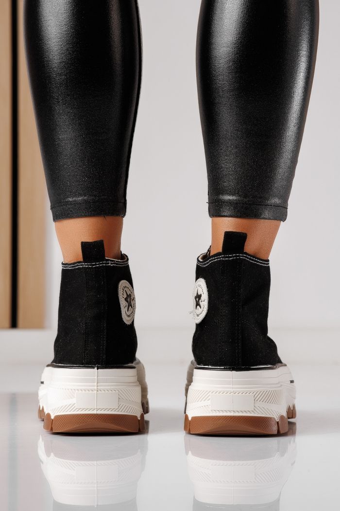 Női fekete textil tornacipő Seline #24184