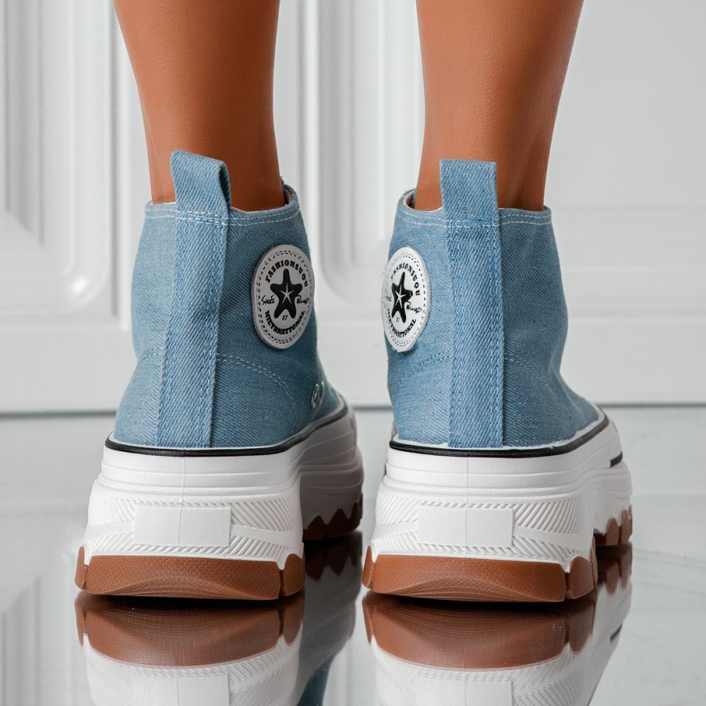 Női kék textil tornacipő Seline #24185