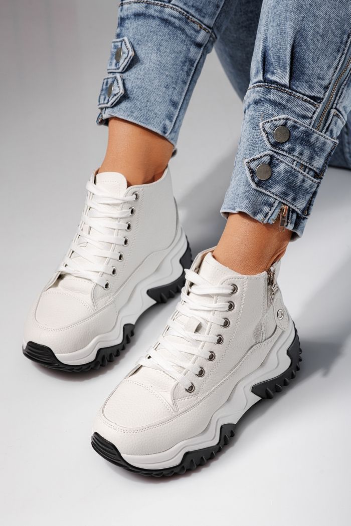 Női fehér sportcipő ekológikus bőrből Layla #24155