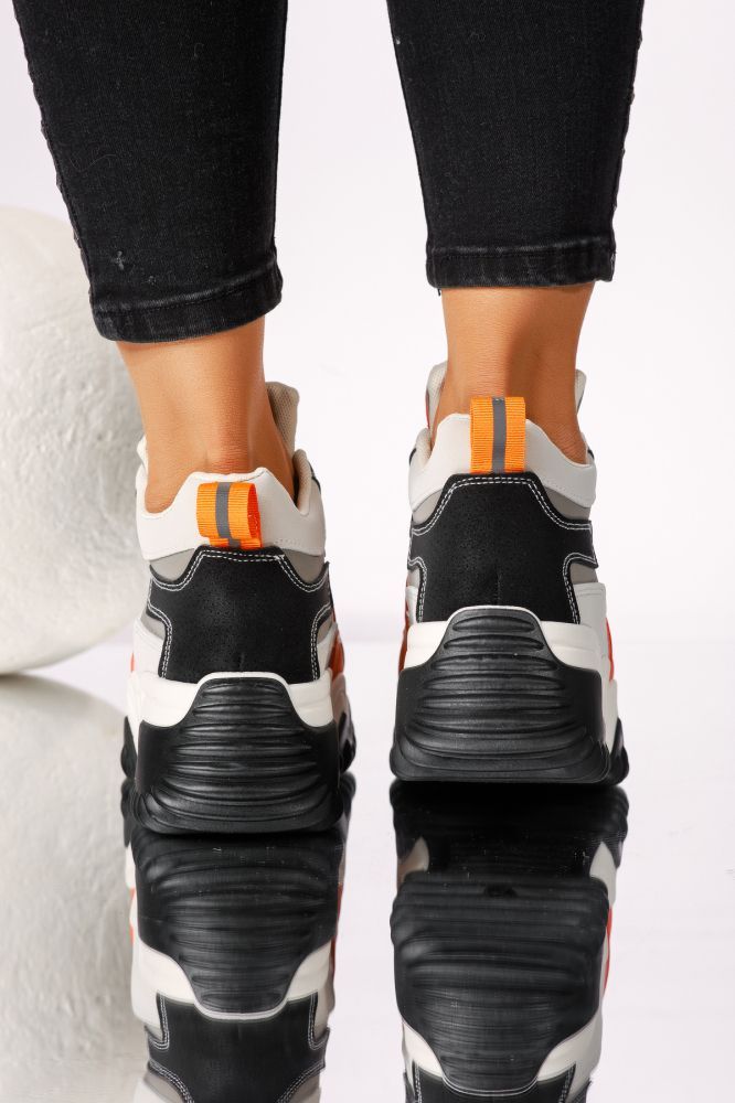 Női szürke sportcipő ekológikus bőrből Maya #24157