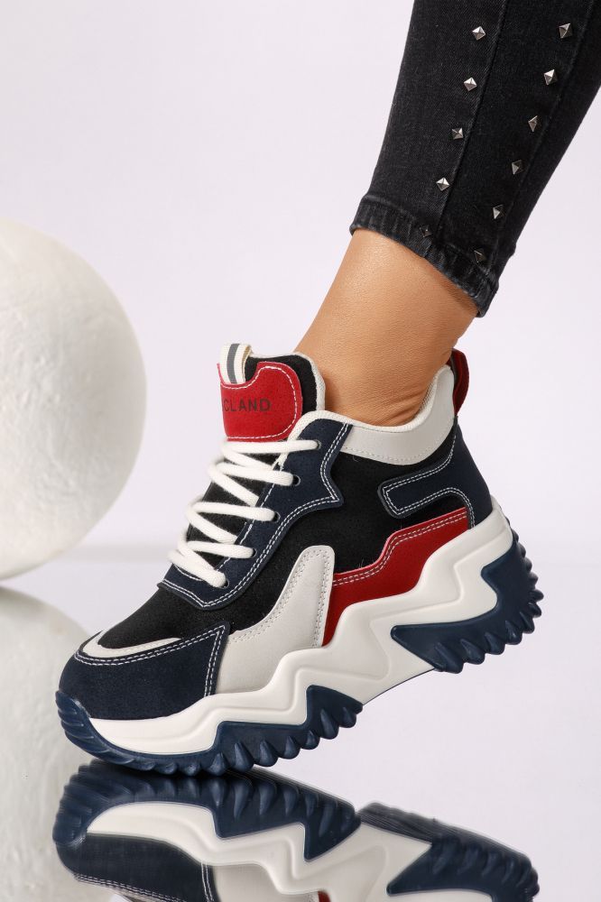 Kék színű női tornacipő ekológikus bőrből Maya #24158