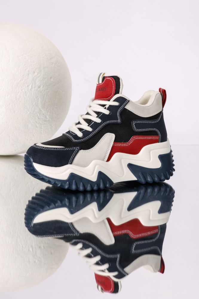 Kék színű női tornacipő ekológikus bőrből Maya #24158