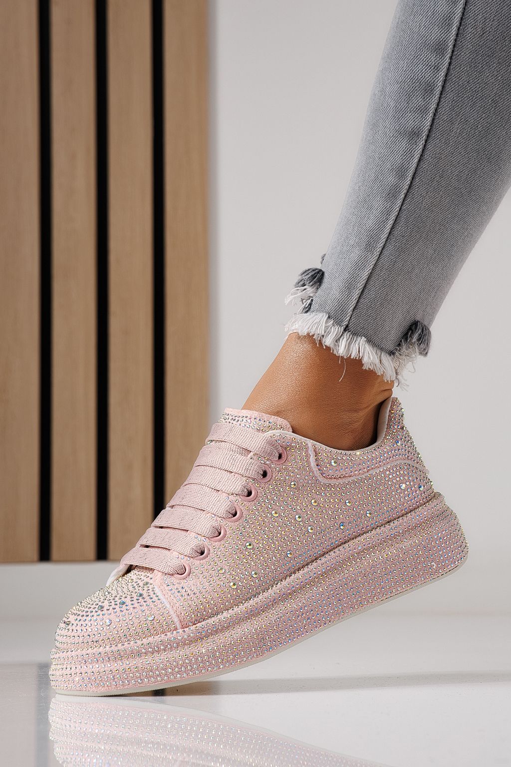 Női sportcipők rózsaszín textil anyagból készült Alexia #24006