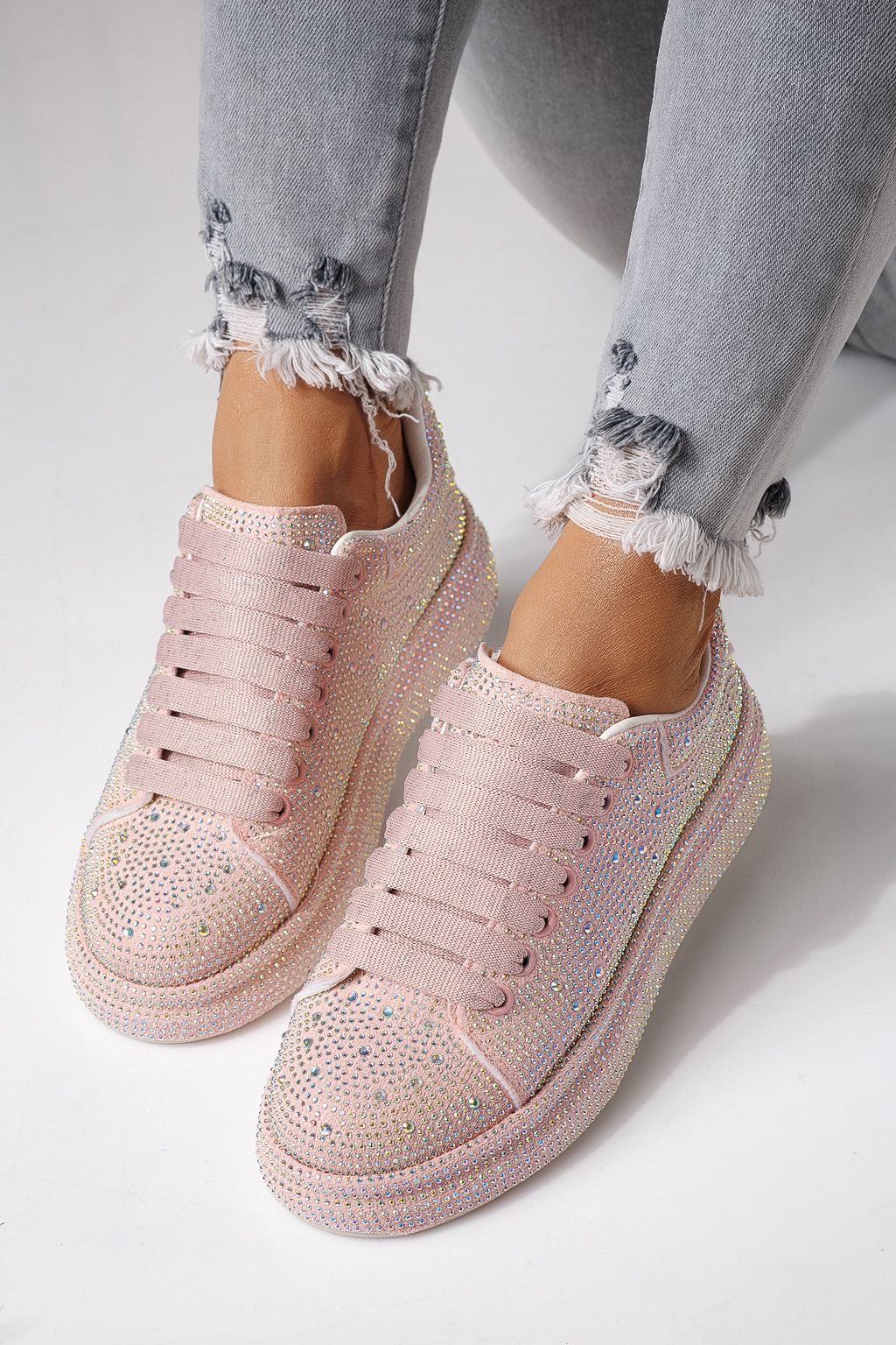 Női sportcipők rózsaszín textil anyagból készült Alexia #24006