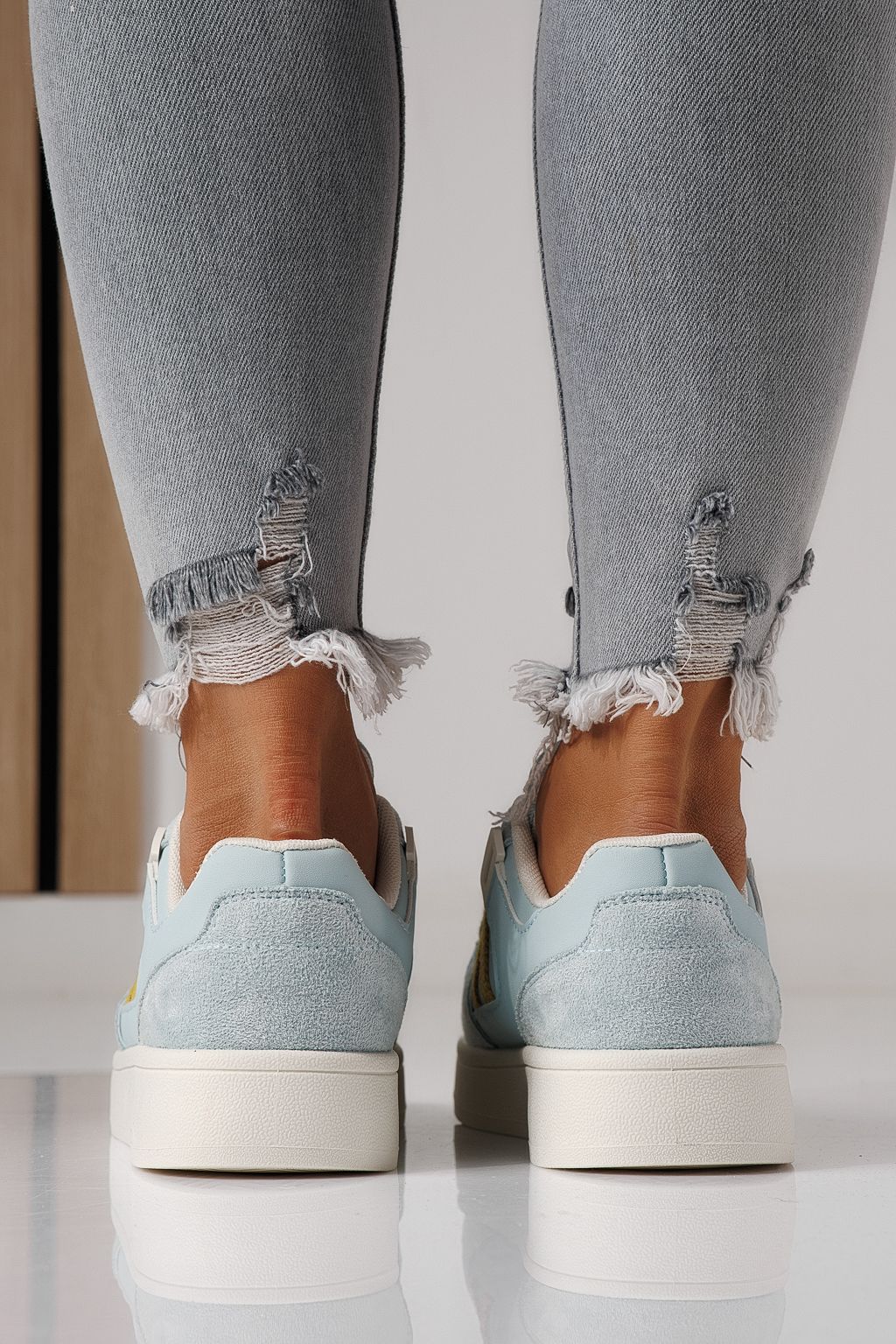 Női sportcipők kék öko bőrből készült Iris #24193