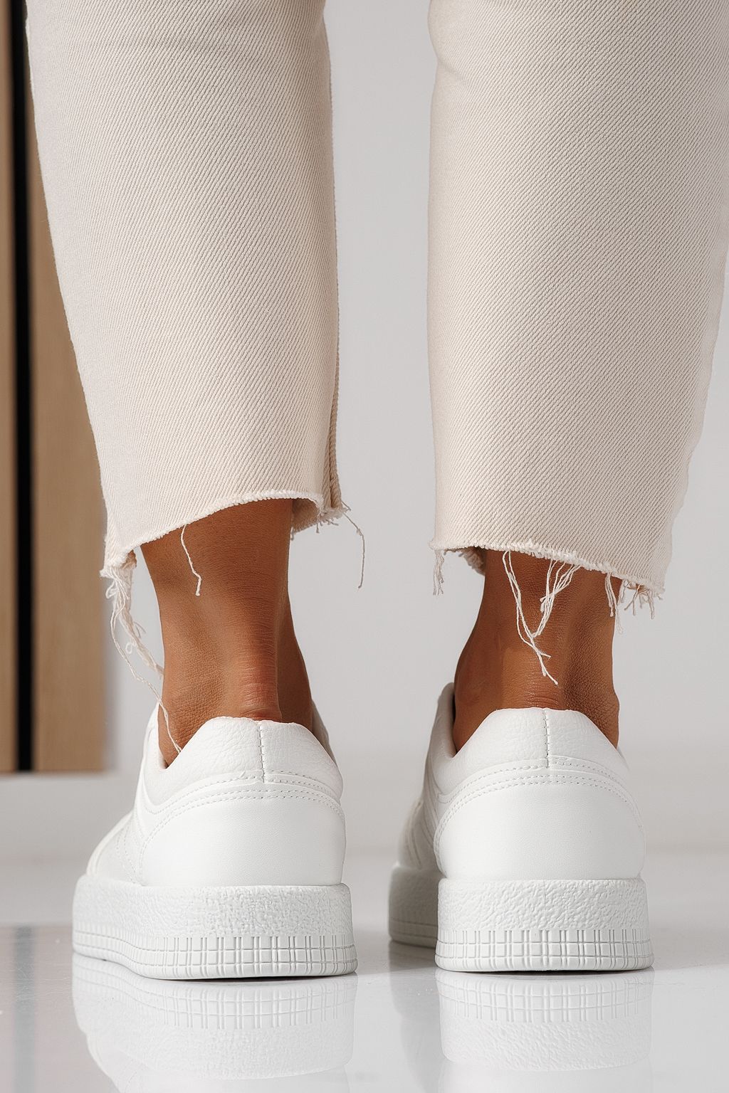 Női sportcipők fehér öko bőrből készült Oana #24174