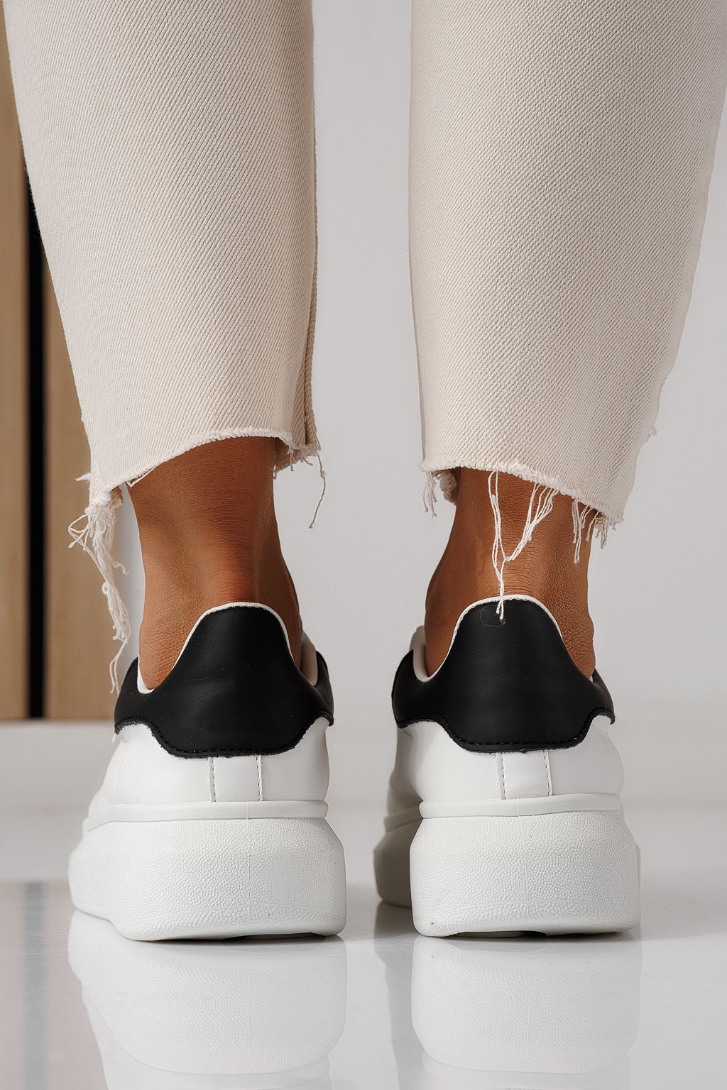 Női sportcipők fehér öko bőrből készült Raya #24196