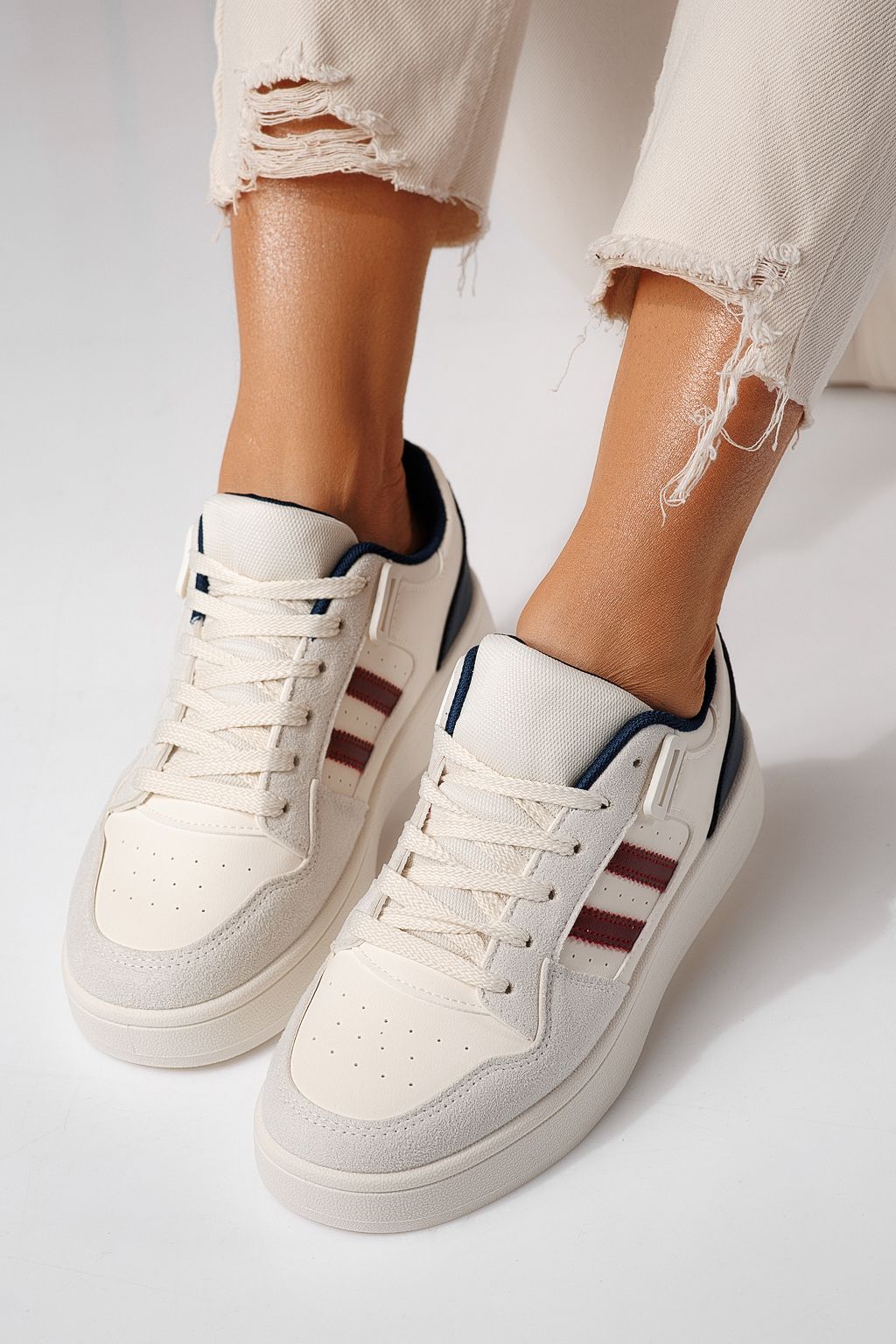 Női sportcipők kék öko bőrből készült Iris #24191