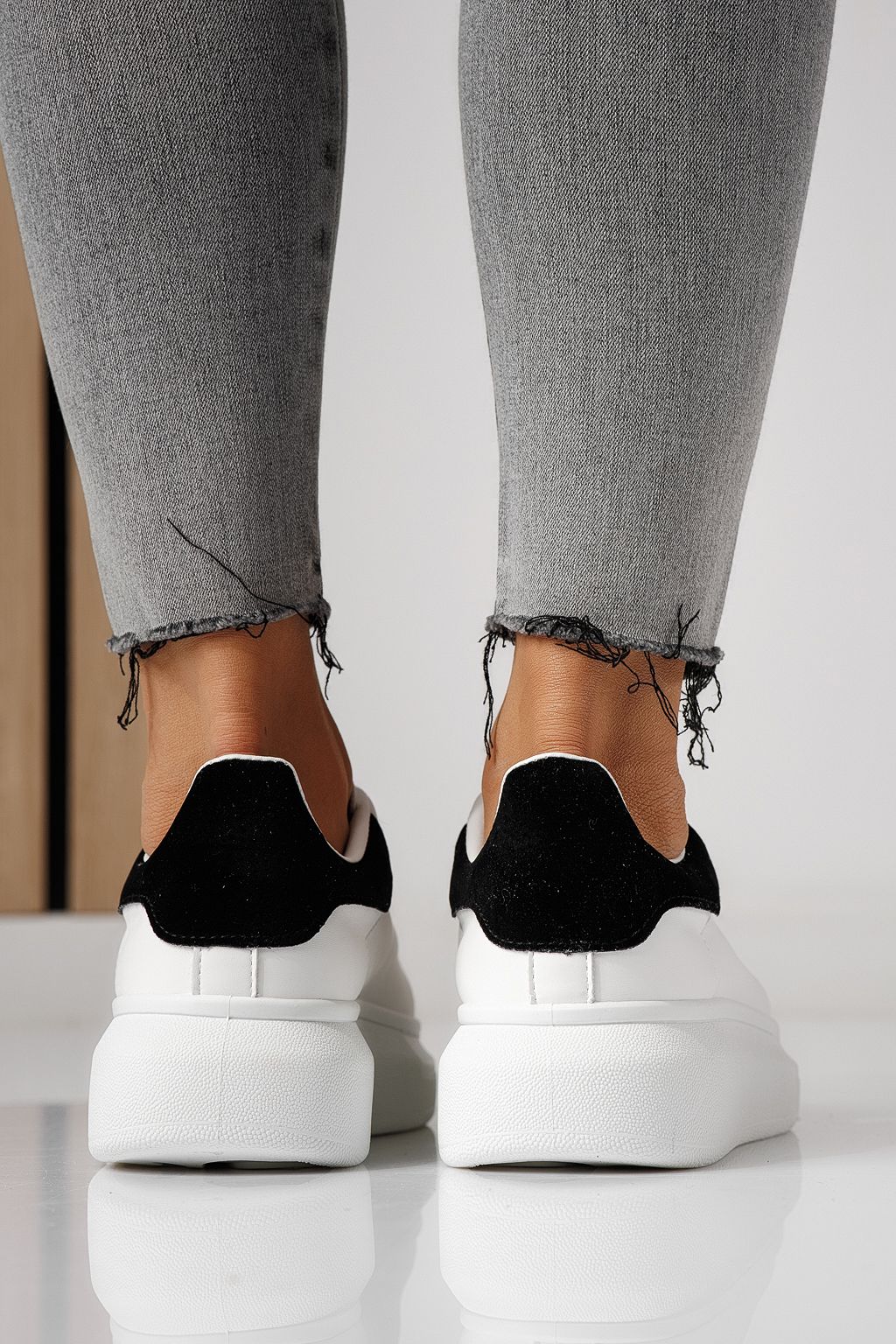 Női fehér ekológikus bőr tornacipő Raya #24180