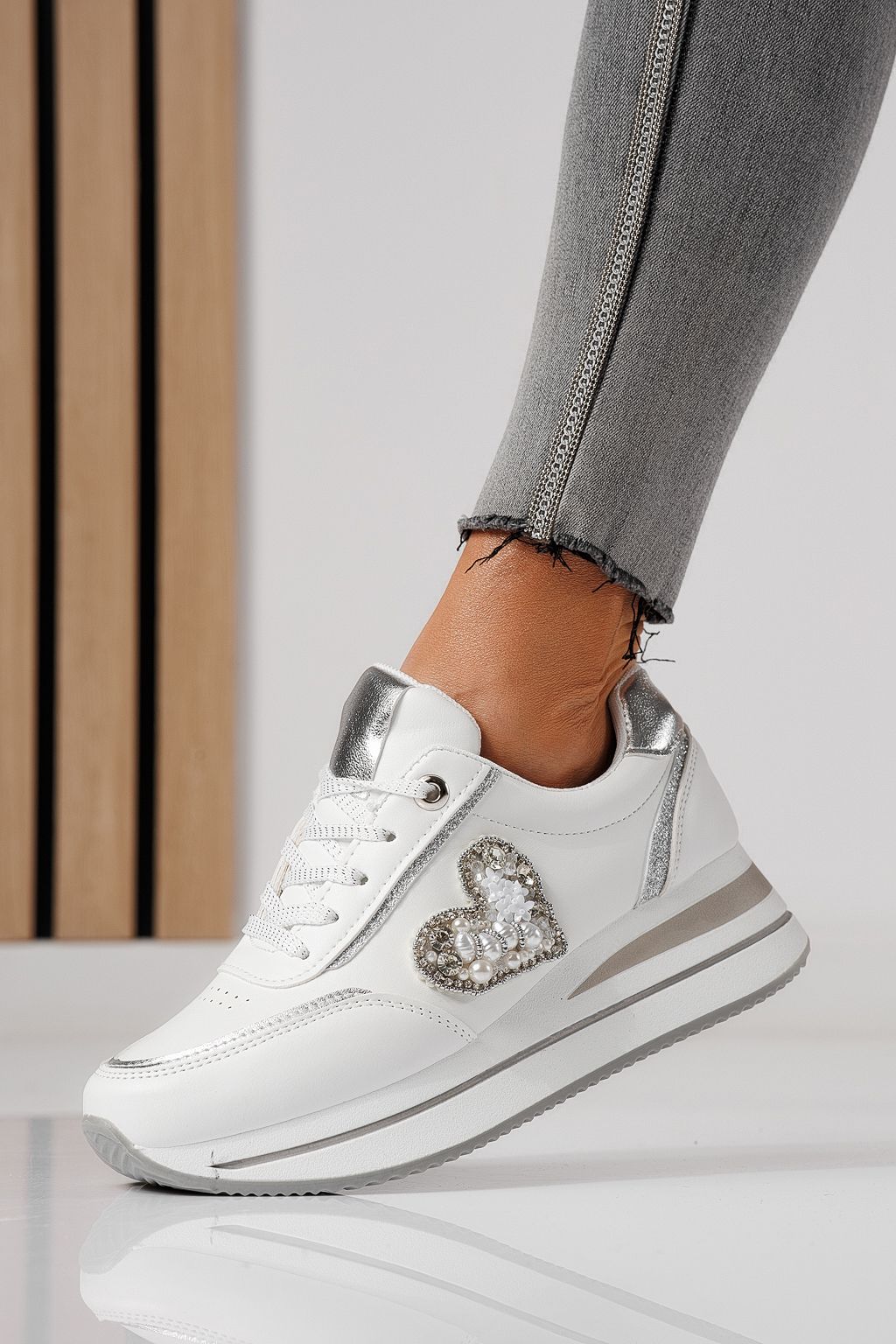 Női sportcipők fekete öko bőrből készült Kayla #24139