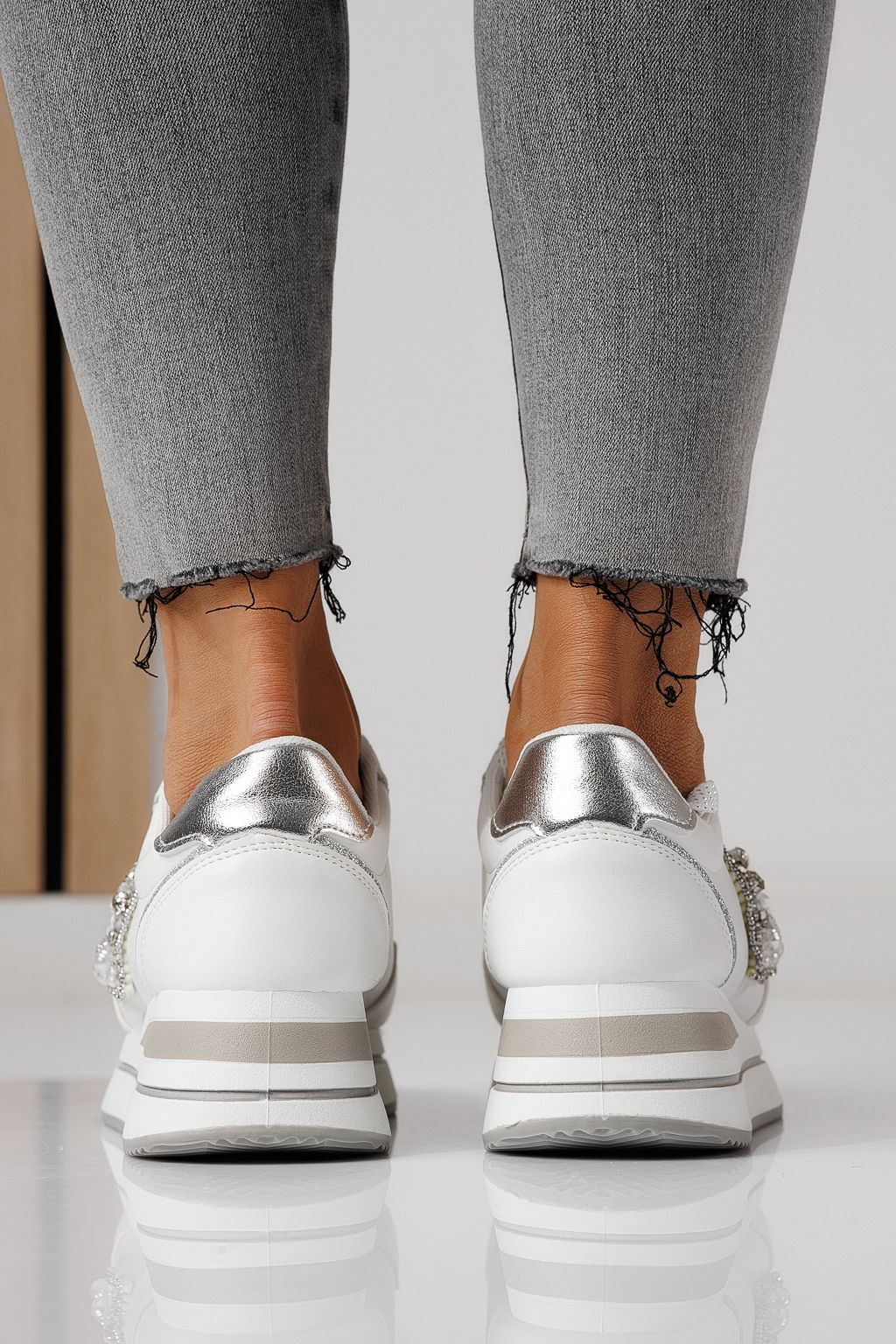 Női sportcipők fekete öko bőrből készült Kayla #24139