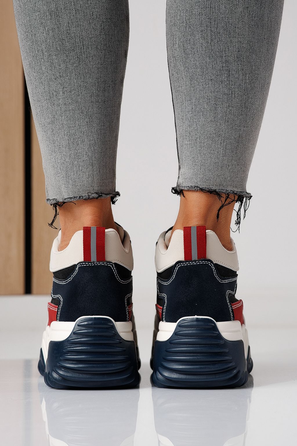 Kék színű női tornacipő ekológikus bőrből Maya #24158