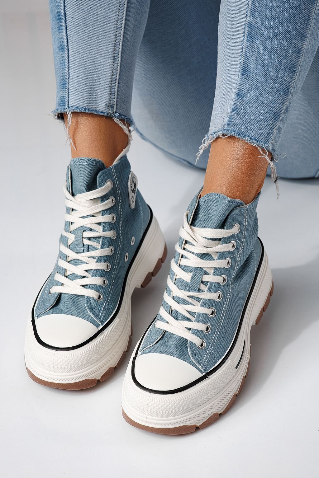 Női kék textil tornacipő Seline #24185