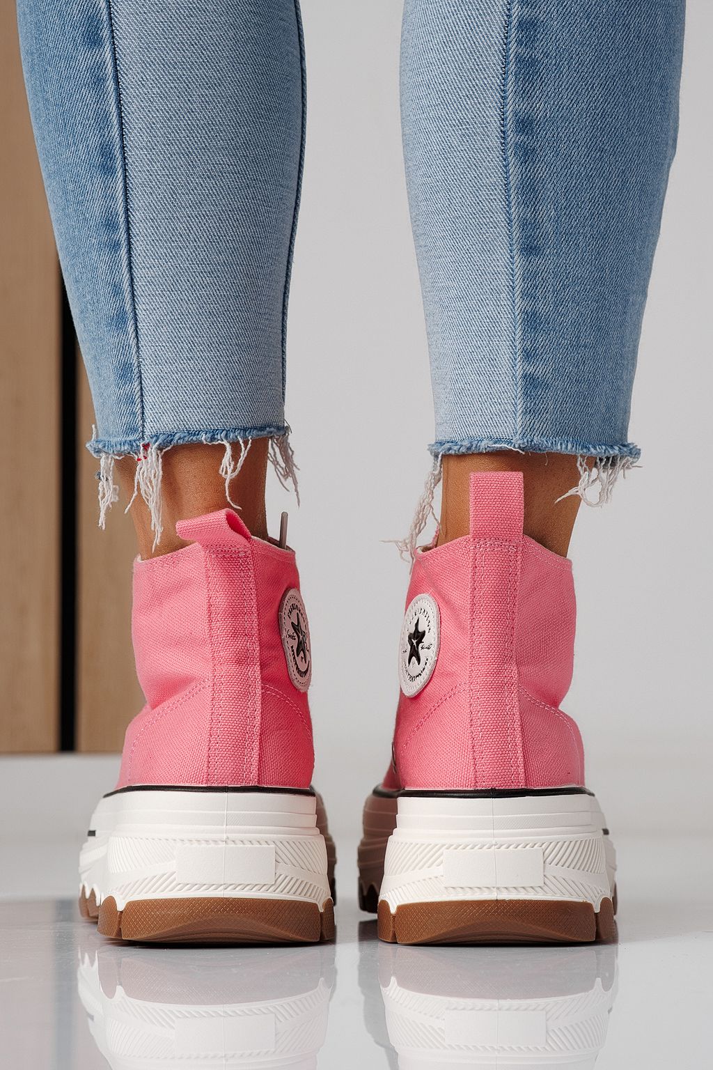 Női rózsaszín textil tornacipő Seline #24183