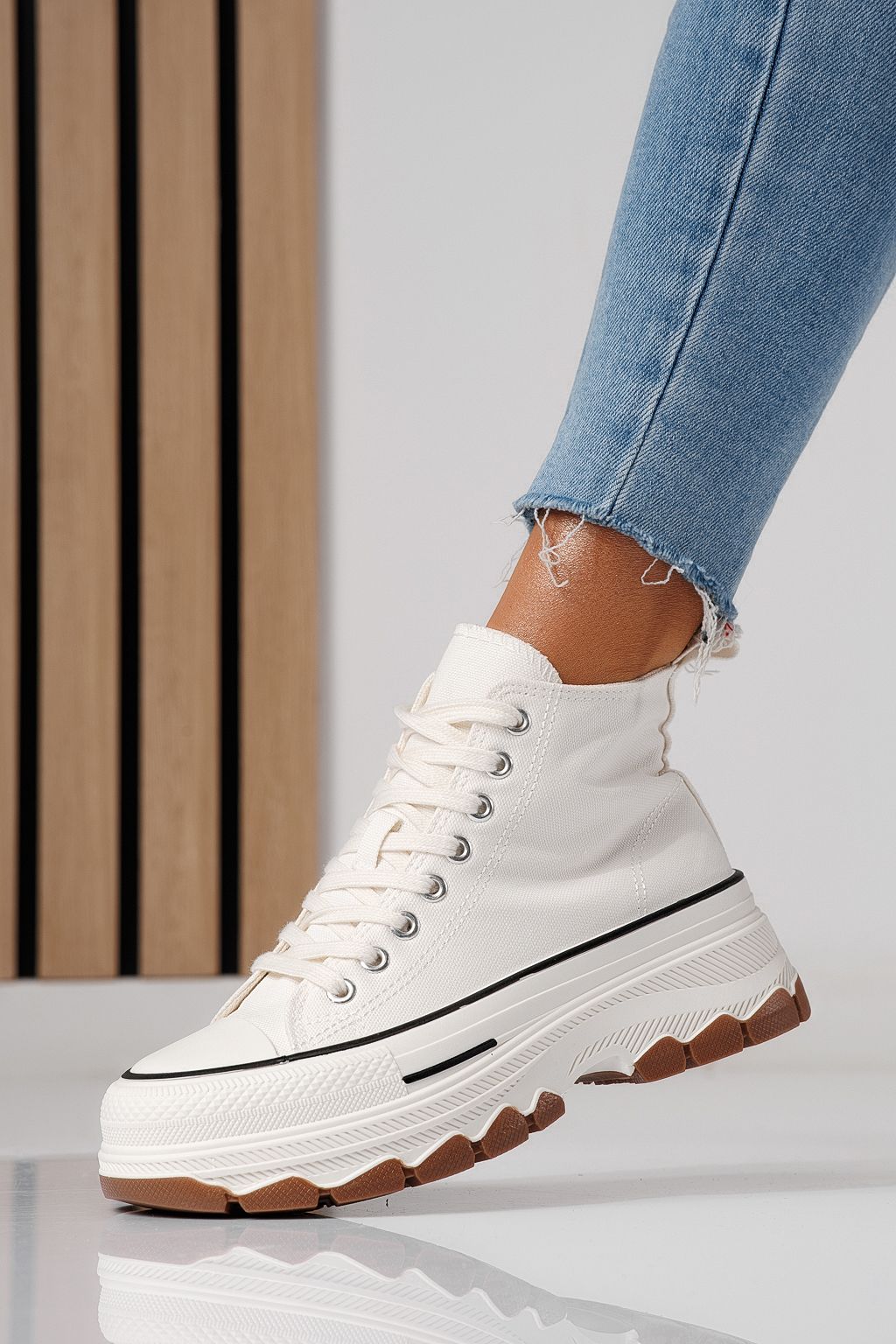 Női sportcipők fehér textil anyagból készült Seline #24182