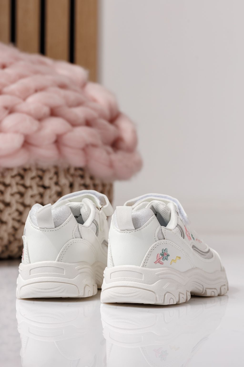 Gyerekcipők fehér öko bőrből készült Arya #24044